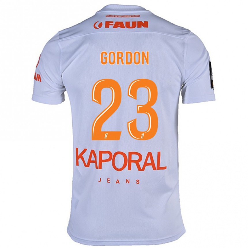 Niño Fútbol Camiseta Sh'nia Gordon #23 Blanco 2ª Equipación 2024/25 Argentina