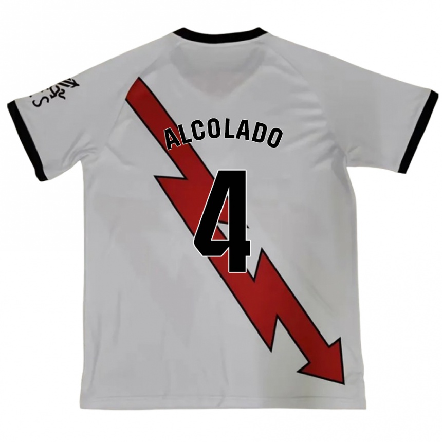 Niño Fútbol Camiseta Jaime Alcolado #4 Rojo 2ª Equipación 2024/25 Argentina