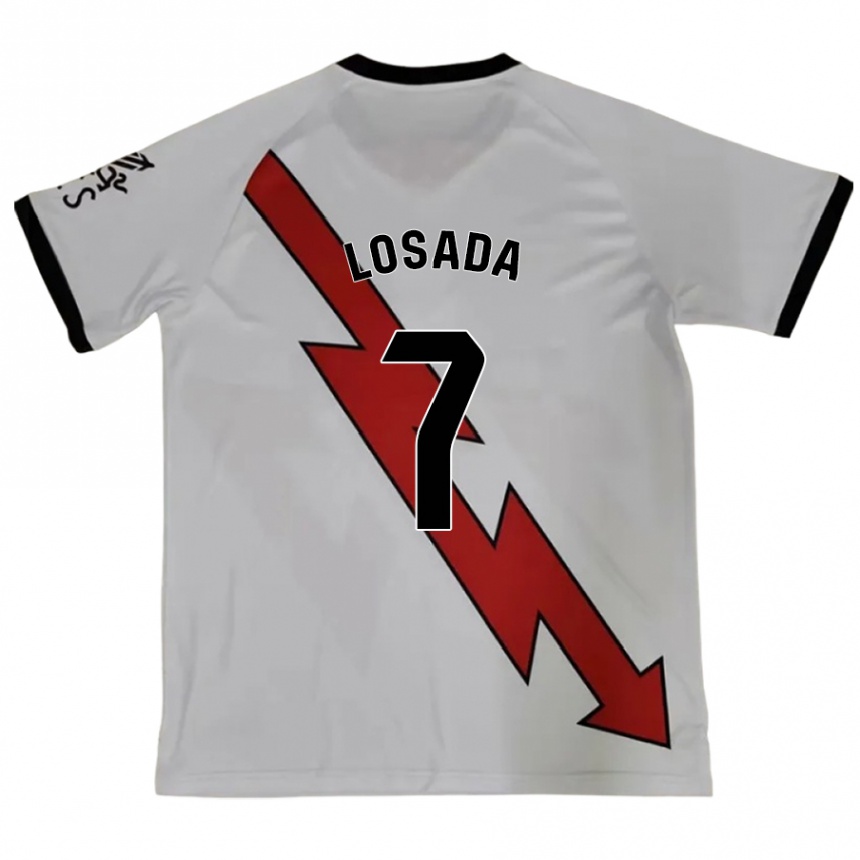 Niño Fútbol Camiseta Juan Losada #7 Rojo 2ª Equipación 2024/25 Argentina