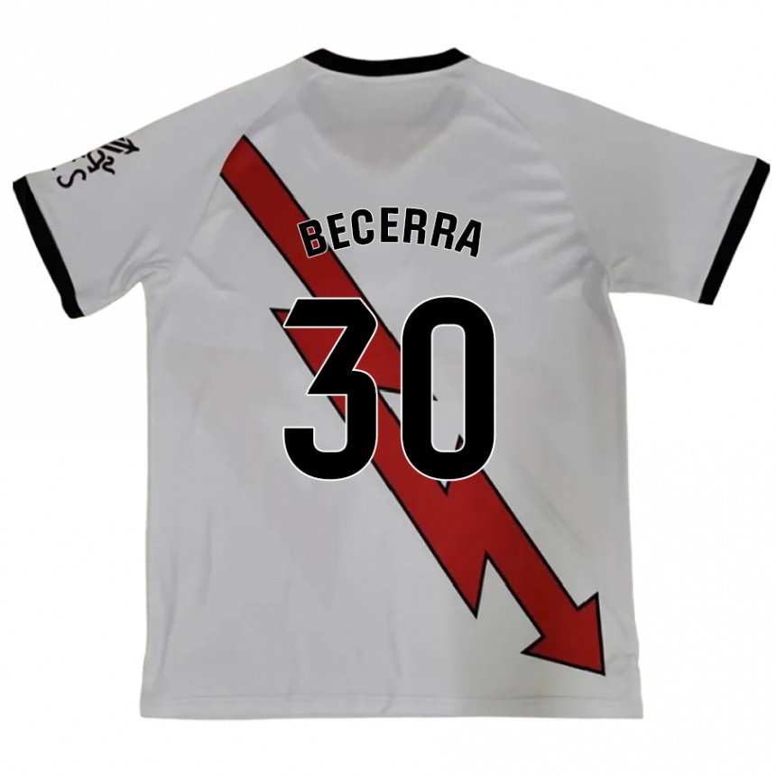 Niño Fútbol Camiseta Samuel Becerra #30 Rojo 2ª Equipación 2024/25 Argentina