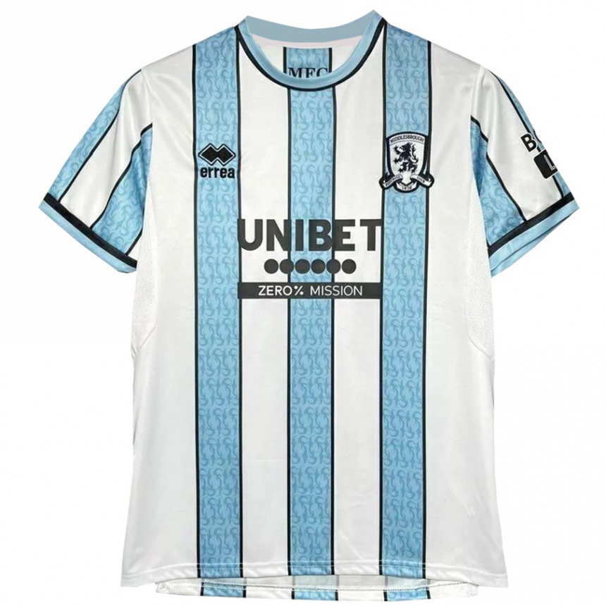 Niño Fútbol Camiseta Matt Crooks #25 Blanco Azul 2ª Equipación 2024/25 Argentina