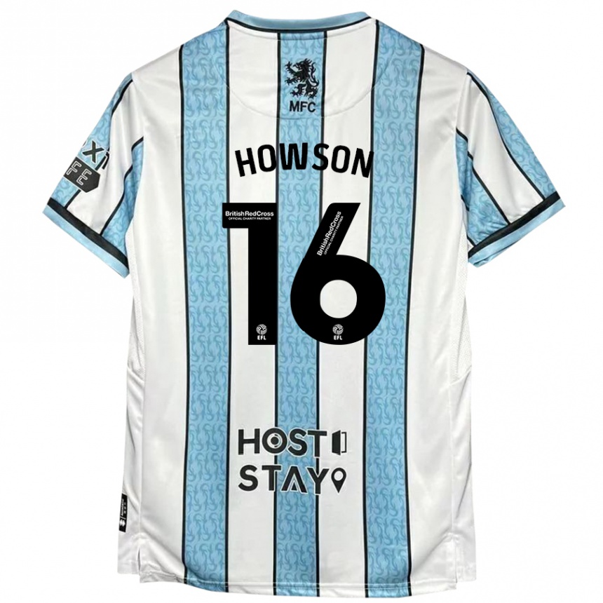 Niño Fútbol Camiseta Jonathan Howson #16 Blanco Azul 2ª Equipación 2024/25 Argentina