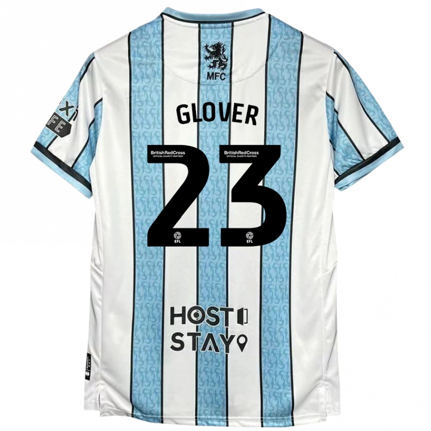 Niño Fútbol Camiseta Tom Glover #23 Blanco Azul 2ª Equipación 2024/25 Argentina