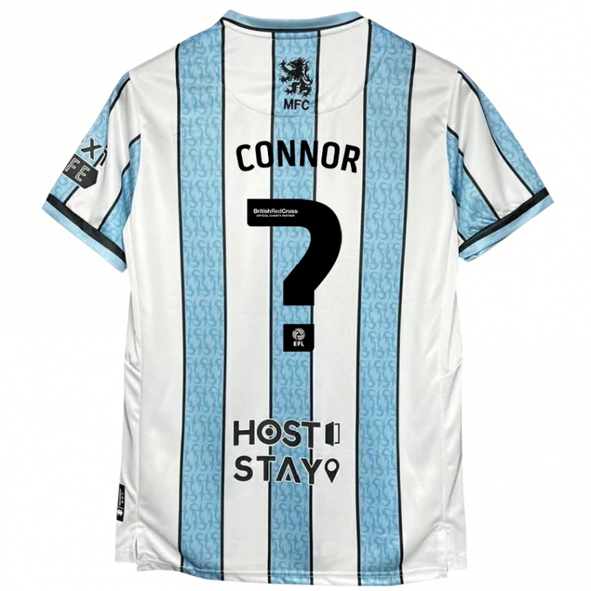 Niño Fútbol Camiseta Shea Connor #0 Blanco Azul 2ª Equipación 2024/25 Argentina