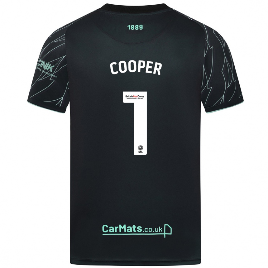 Niño Fútbol Camiseta Michael Cooper #1 Negro Verde 2ª Equipación 2024/25 Argentina