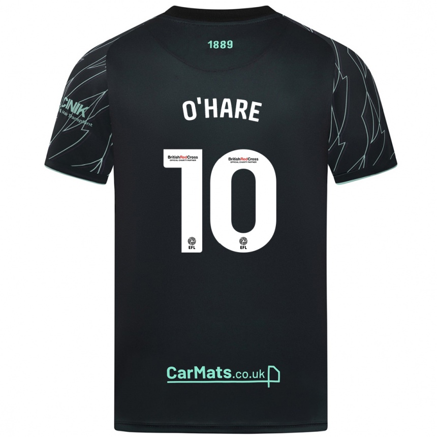 Niño Fútbol Camiseta Callum O'hare #10 Negro Verde 2ª Equipación 2024/25 Argentina