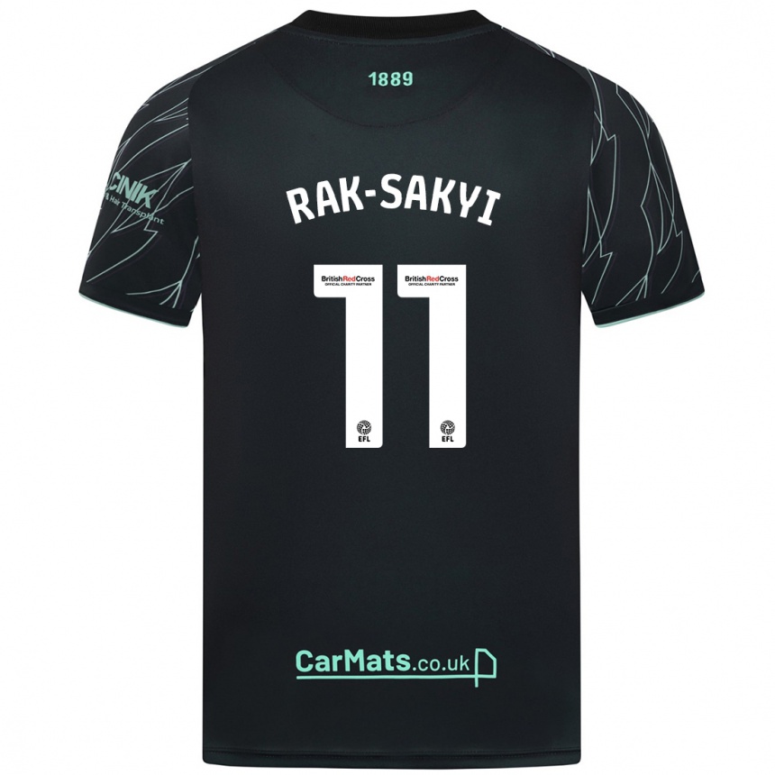 Niño Fútbol Camiseta Jesurun Rak-Sakyi #11 Negro Verde 2ª Equipación 2024/25 Argentina