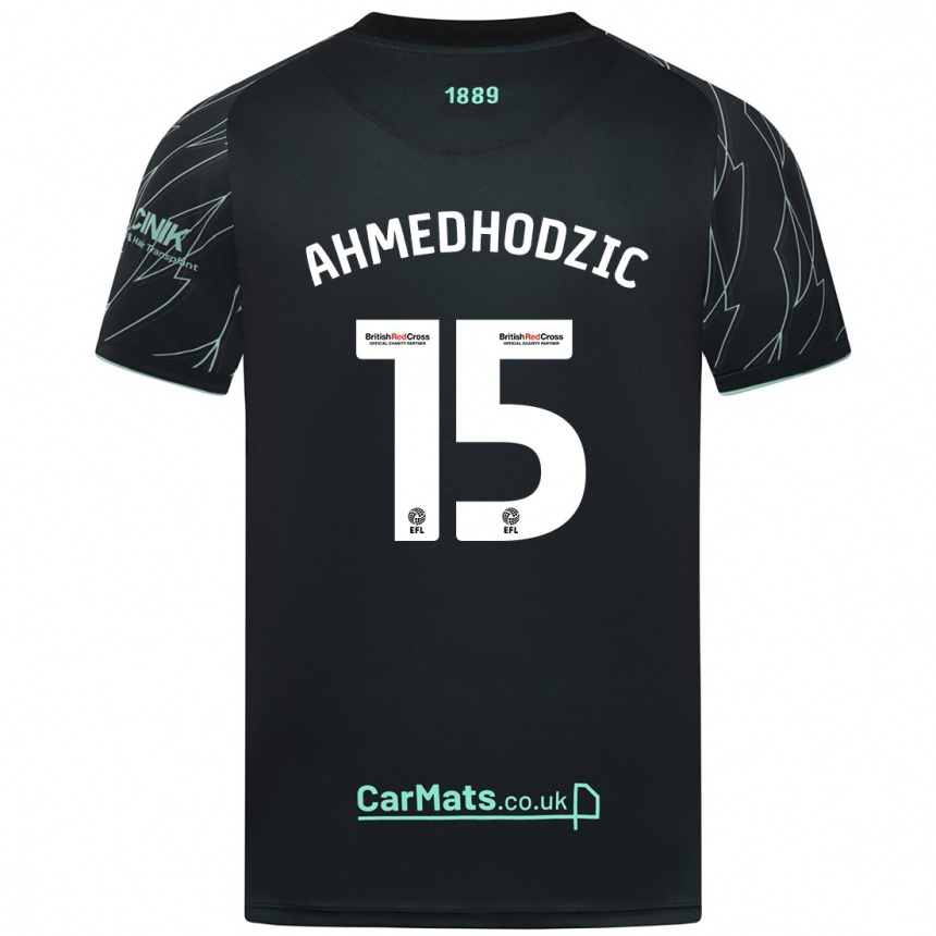 Niño Fútbol Camiseta Anel Ahmedhodzic #15 Negro Verde 2ª Equipación 2024/25 Argentina