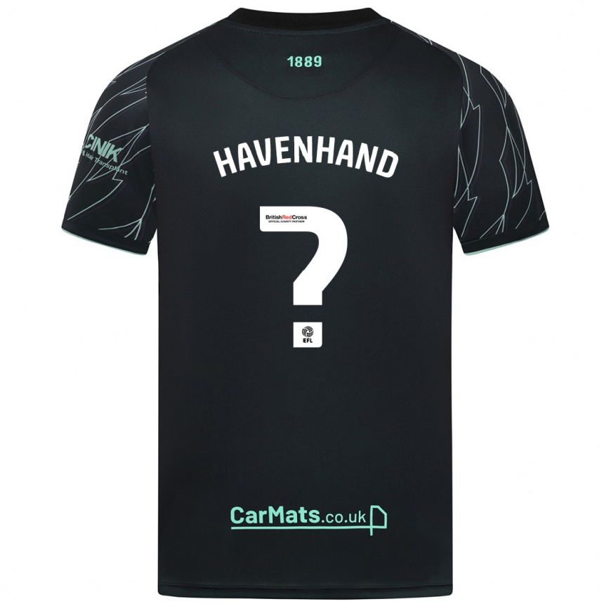 Niño Fútbol Camiseta Kurtis Havenhand #0 Negro Verde 2ª Equipación 2024/25 Argentina