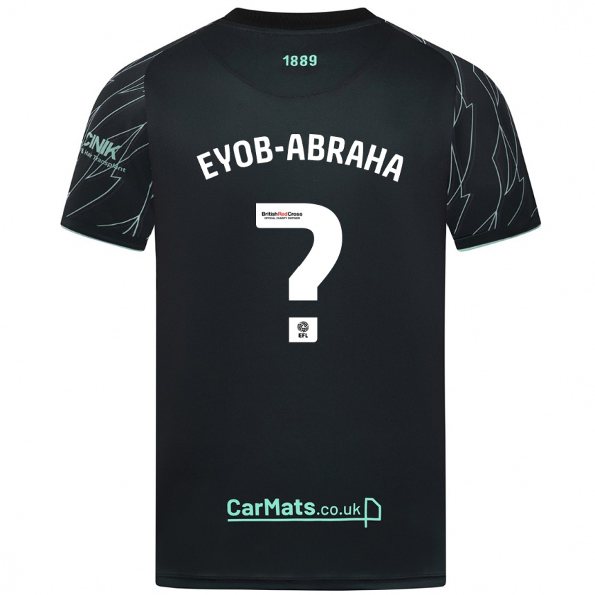 Niño Fútbol Camiseta Siem Eyob-Abraha #0 Negro Verde 2ª Equipación 2024/25 Argentina