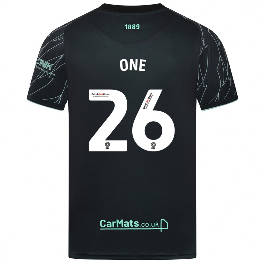 Niño Fútbol Camiseta Ryan Oné #26 Negro Verde 2ª Equipación 2024/25 Argentina