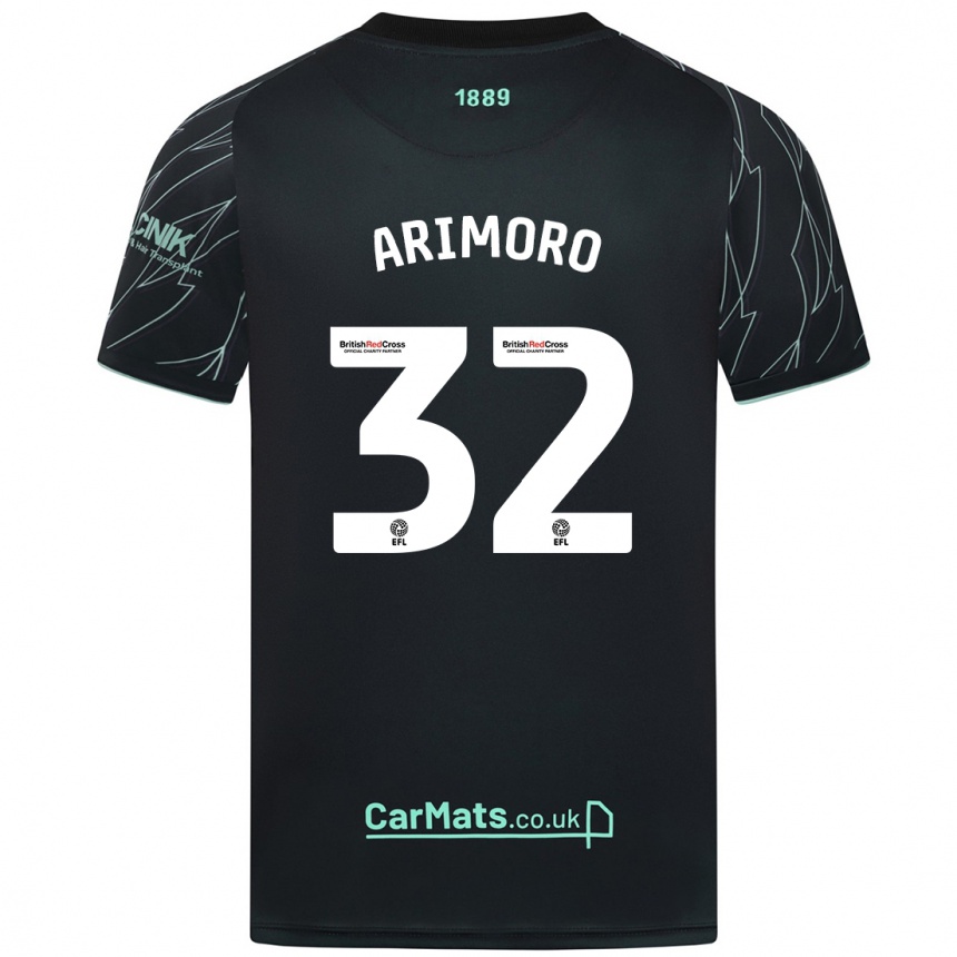 Niño Fútbol Camiseta Juliet Khinde Adebowale-Arimoro #32 Negro Verde 2ª Equipación 2024/25 Argentina