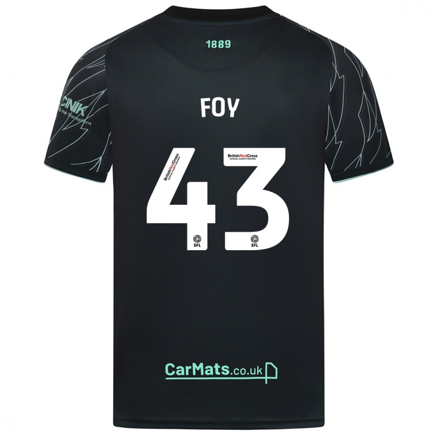 Niño Fútbol Camiseta Gus Foy #43 Negro Verde 2ª Equipación 2024/25 Argentina