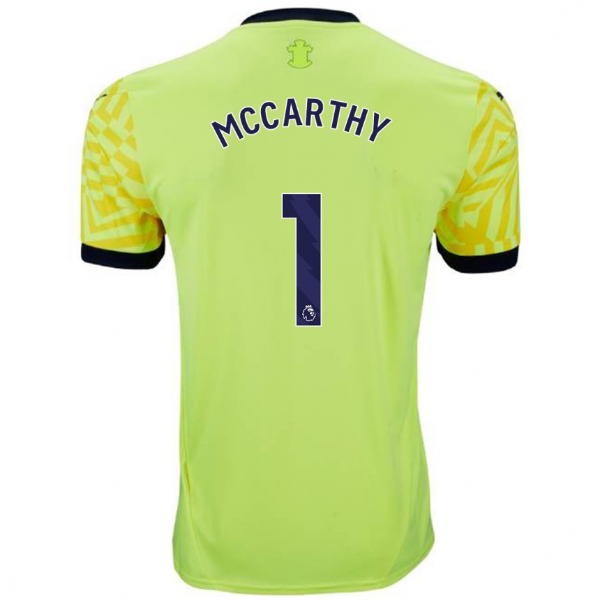 Niño Fútbol Camiseta Alex Mccarthy #1 Amarillo 2ª Equipación 2024/25 Argentina