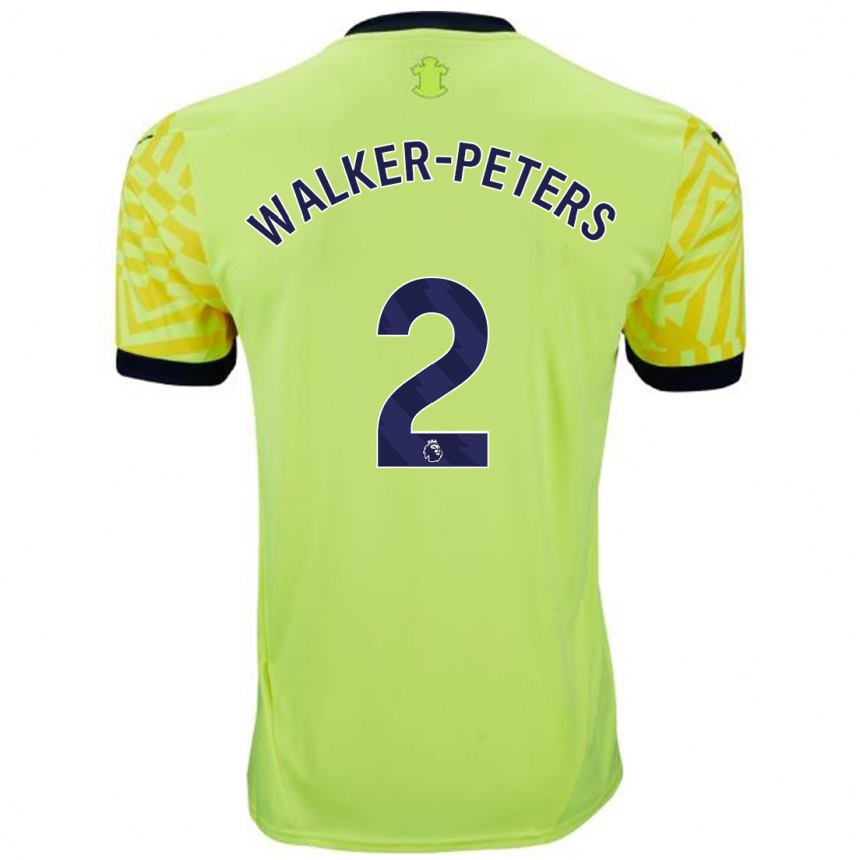 Niño Fútbol Camiseta Kyle Walker-Peters #2 Amarillo 2ª Equipación 2024/25 Argentina