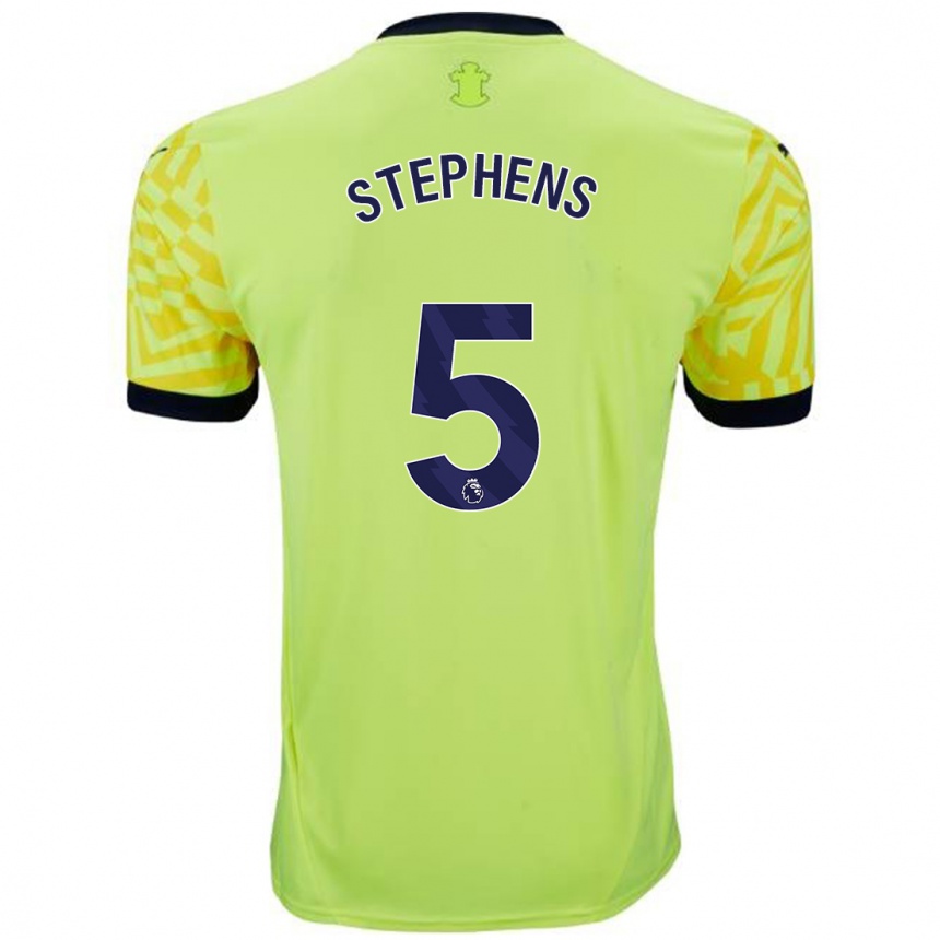 Niño Fútbol Camiseta Jack Stephens #5 Amarillo 2ª Equipación 2024/25 Argentina