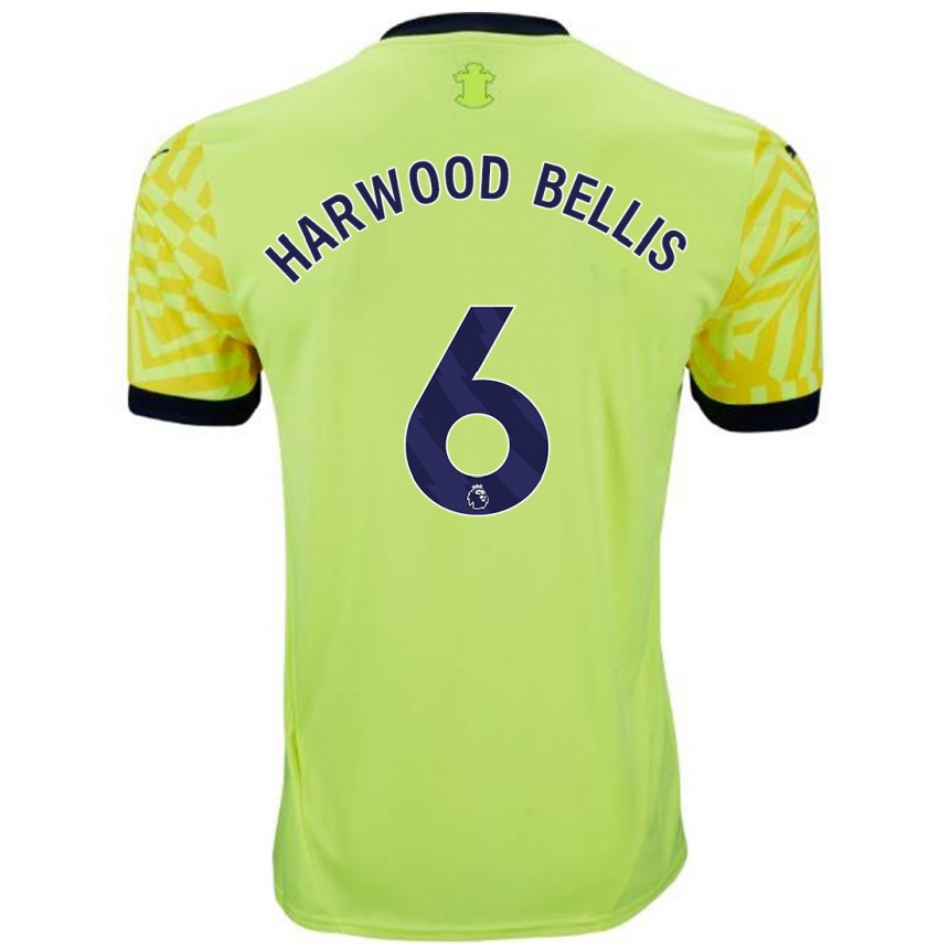 Niño Fútbol Camiseta Taylor Harwood-Bellis #6 Amarillo 2ª Equipación 2024/25 Argentina