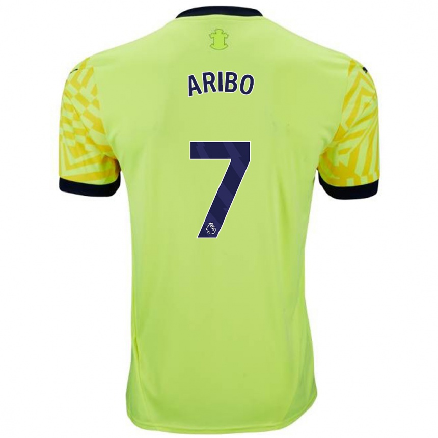 Niño Fútbol Camiseta Joe Aribo #7 Amarillo 2ª Equipación 2024/25 Argentina