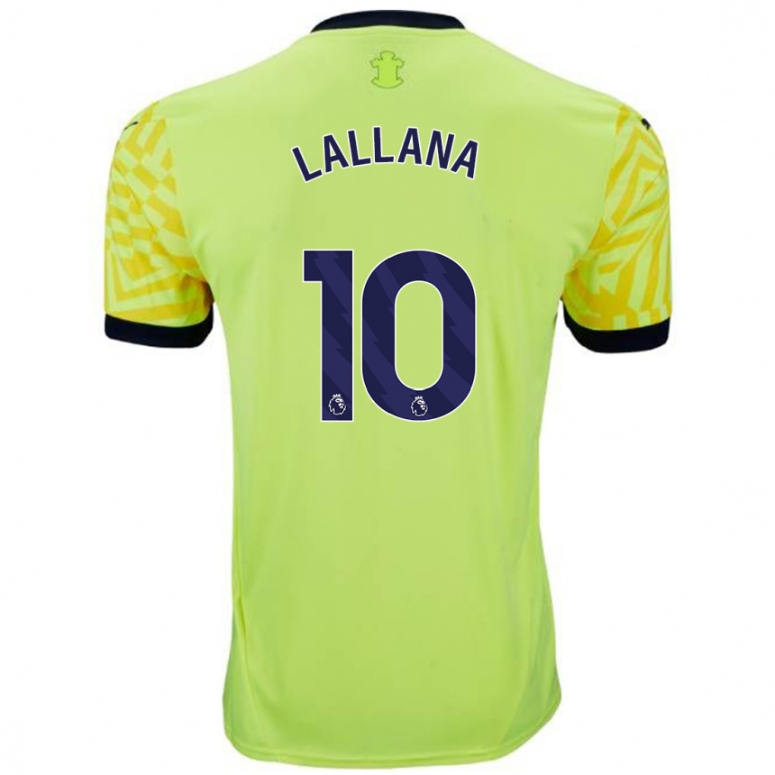 Niño Fútbol Camiseta Adam Lallana #10 Amarillo 2ª Equipación 2024/25 Argentina