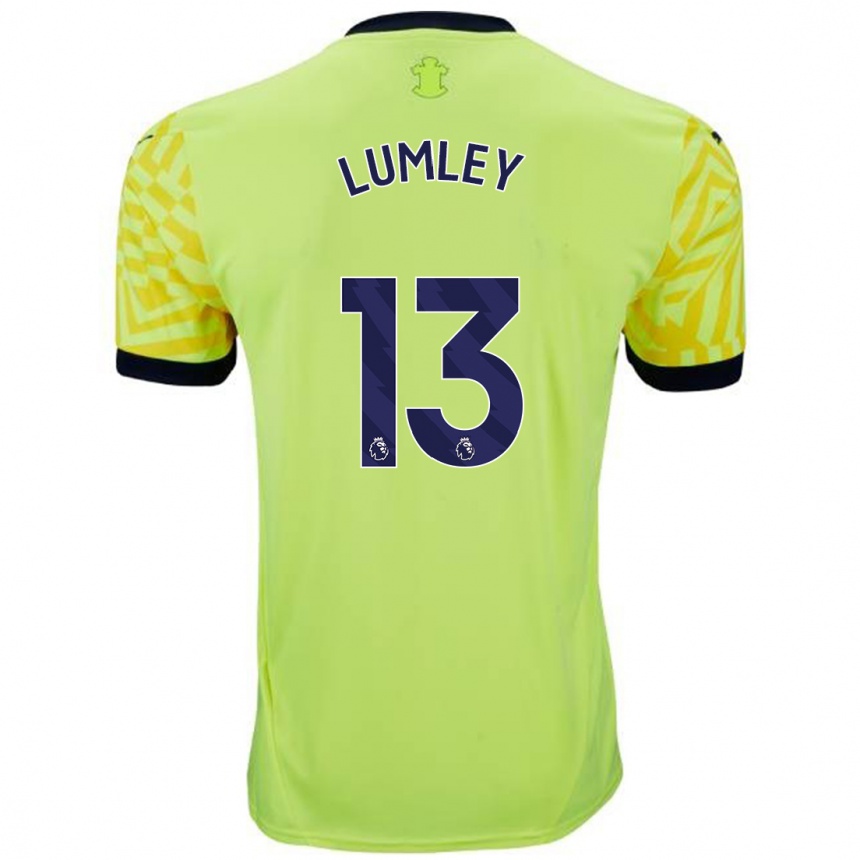 Niño Fútbol Camiseta Joe Lumley #13 Amarillo 2ª Equipación 2024/25 Argentina