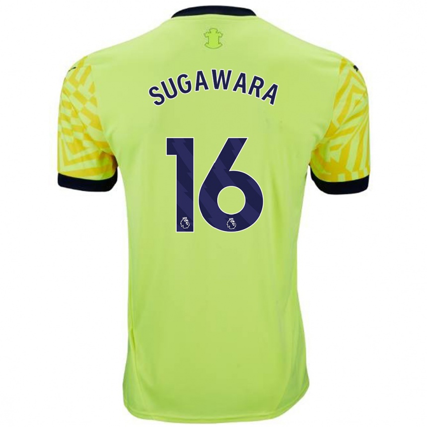 Niño Fútbol Camiseta Yukinari Sugawara #16 Amarillo 2ª Equipación 2024/25 Argentina