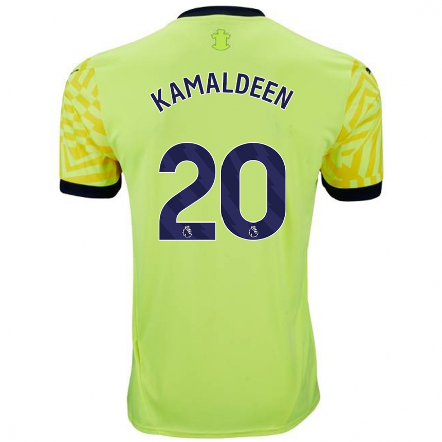 Niño Fútbol Camiseta Kamaldeen Sulemana #20 Amarillo 2ª Equipación 2024/25 Argentina