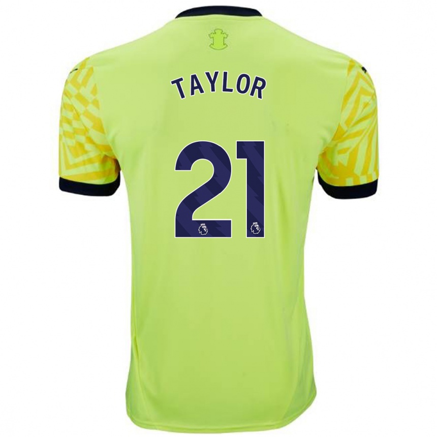 Niño Fútbol Camiseta Charlie Taylor #21 Amarillo 2ª Equipación 2024/25 Argentina