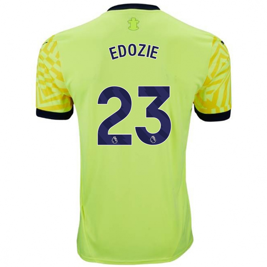 Niño Fútbol Camiseta Samuel Edozie #23 Amarillo 2ª Equipación 2024/25 Argentina