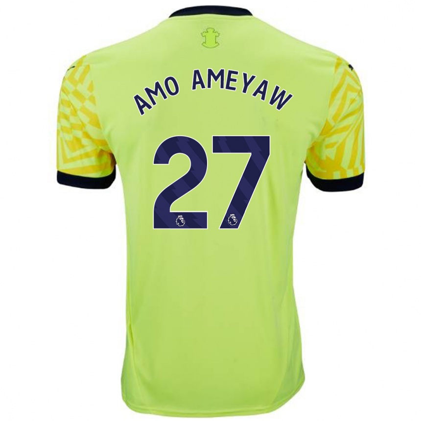 Niño Fútbol Camiseta Samuel Amo-Ameyaw #27 Amarillo 2ª Equipación 2024/25 Argentina