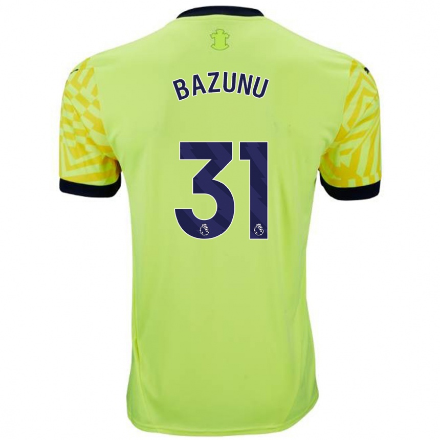 Niño Fútbol Camiseta Gavin Bazunu #31 Amarillo 2ª Equipación 2024/25 Argentina