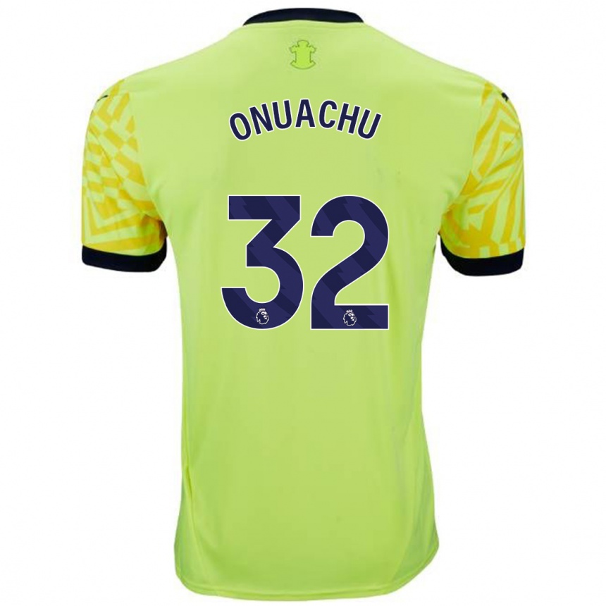 Niño Fútbol Camiseta Paul Onuachu #32 Amarillo 2ª Equipación 2024/25 Argentina