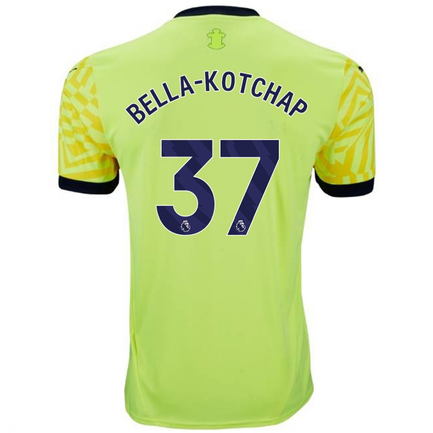 Niño Fútbol Camiseta Armel Bella-Kotchap #37 Amarillo 2ª Equipación 2024/25 Argentina