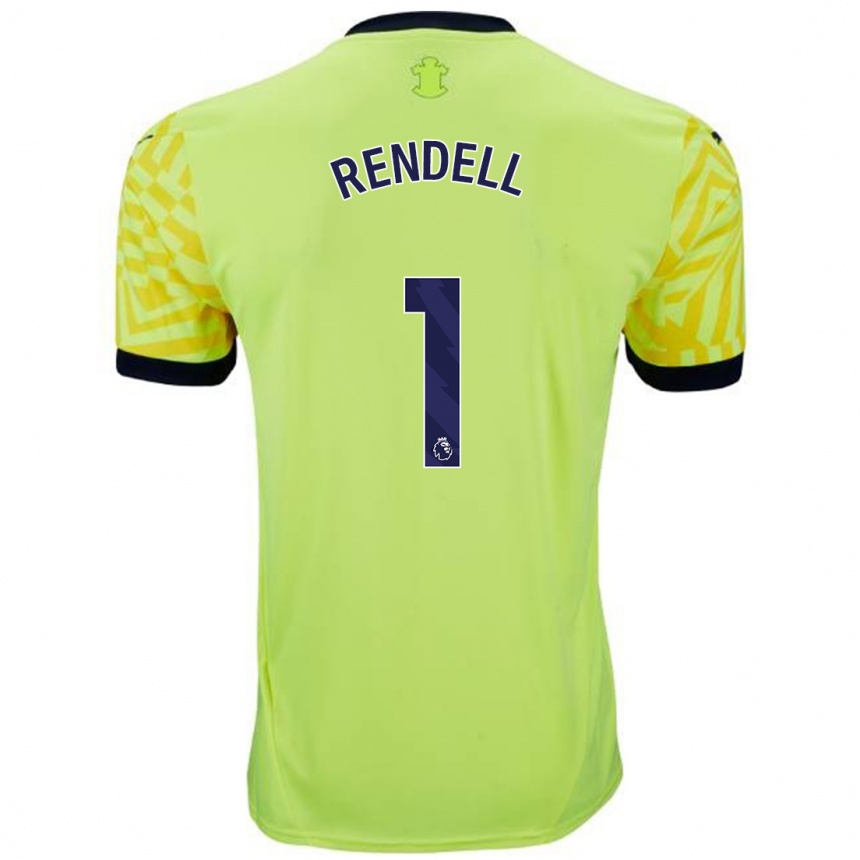 Niño Fútbol Camiseta Kayla Rendell #1 Amarillo 2ª Equipación 2024/25 Argentina