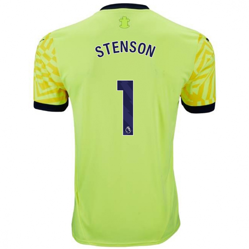 Niño Fútbol Camiseta Fran Stenson #1 Amarillo 2ª Equipación 2024/25 Argentina