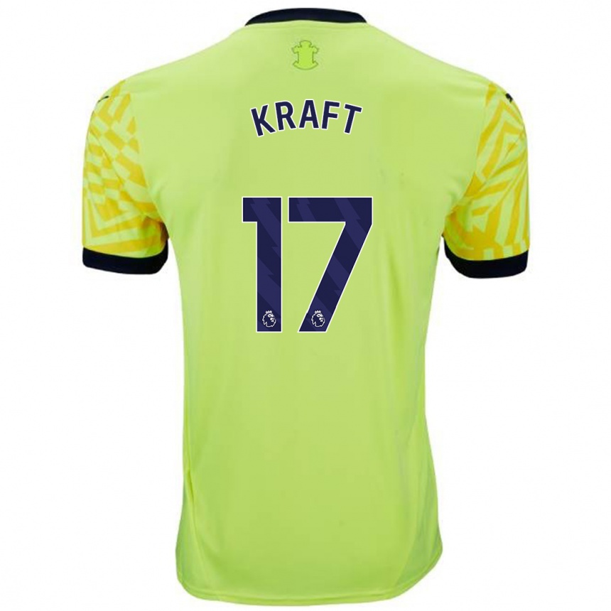 Niño Fútbol Camiseta Emily Kraft #17 Amarillo 2ª Equipación 2024/25 Argentina