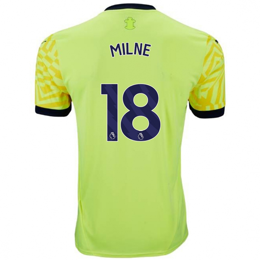 Niño Fútbol Camiseta Isabel Milne #18 Amarillo 2ª Equipación 2024/25 Argentina