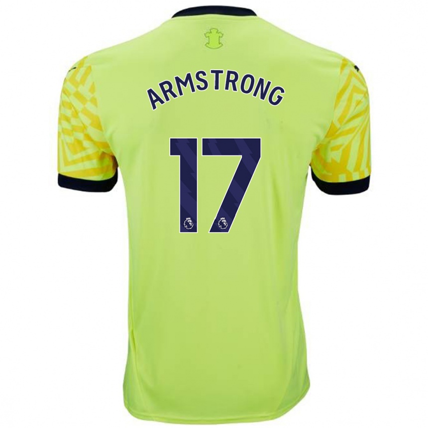 Niño Fútbol Camiseta Stuart Armstrong #17 Amarillo 2ª Equipación 2024/25 Argentina