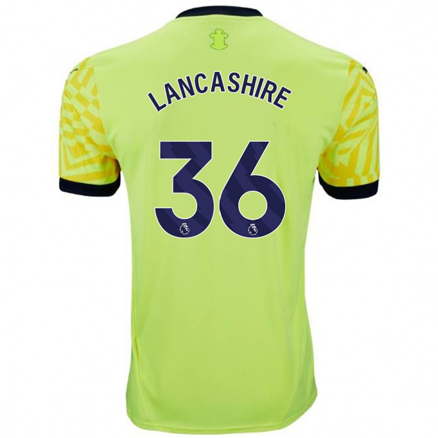 Niño Fútbol Camiseta Olly Lancashire #36 Amarillo 2ª Equipación 2024/25 Argentina