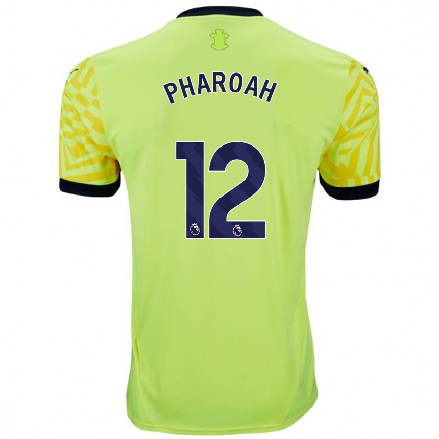 Niño Fútbol Camiseta Sophia Pharoah #12 Amarillo 2ª Equipación 2024/25 Argentina