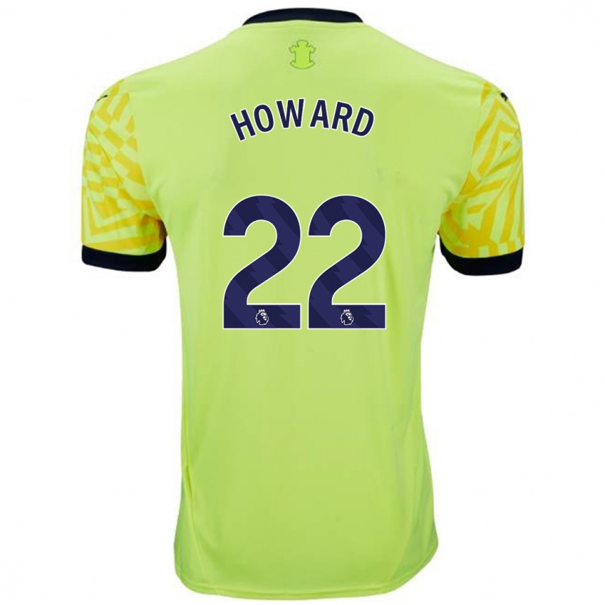 Niño Fútbol Camiseta Bethany-May Howard #22 Amarillo 2ª Equipación 2024/25 Argentina