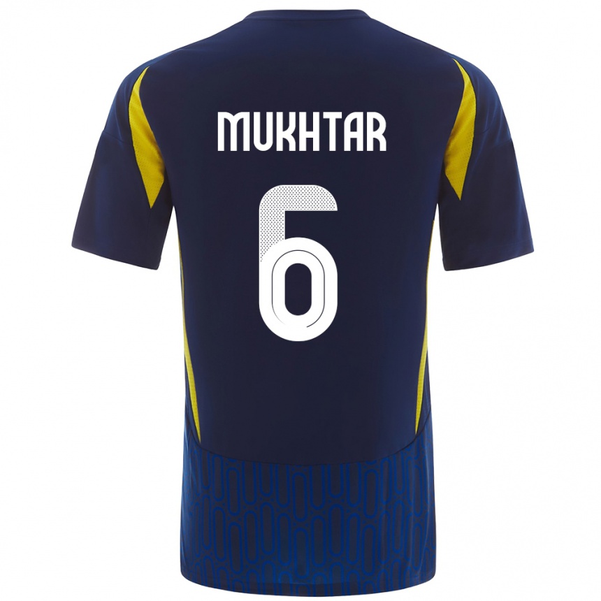 Niño Fútbol Camiseta Mukhtar Ali #6 Azul Amarillo 2ª Equipación 2024/25 Argentina