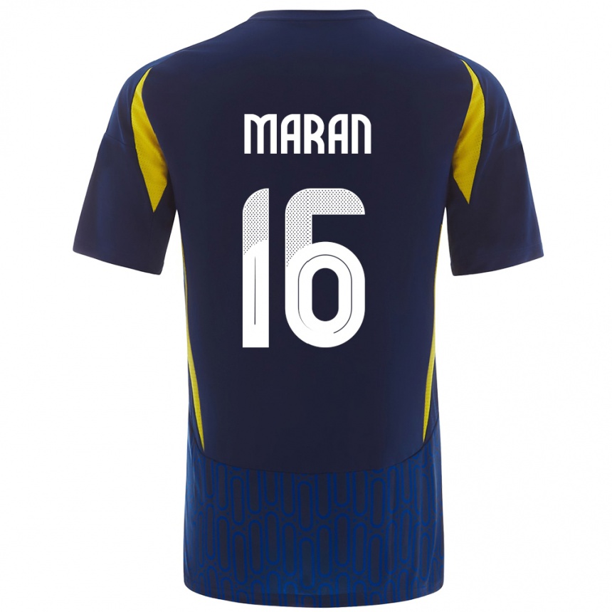 Niño Fútbol Camiseta Mohammed Maran #16 Azul Amarillo 2ª Equipación 2024/25 Argentina