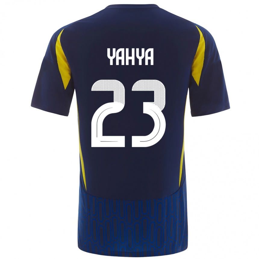 Niño Fútbol Camiseta Ayman Yahya #23 Azul Amarillo 2ª Equipación 2024/25 Argentina