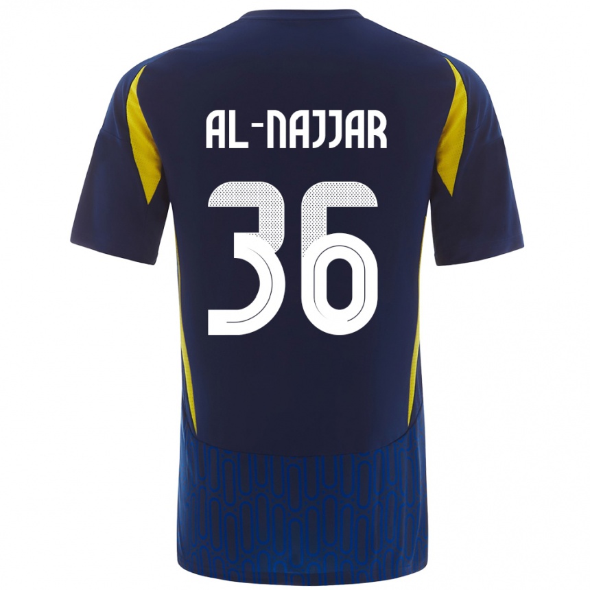 Niño Fútbol Camiseta Raghed Al-Najjar #36 Azul Amarillo 2ª Equipación 2024/25 Argentina