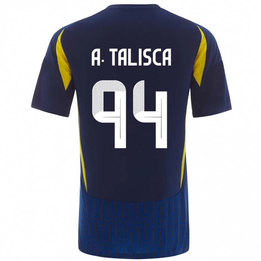 Niño Fútbol Camiseta Talisca #94 Azul Amarillo 2ª Equipación 2024/25 Argentina