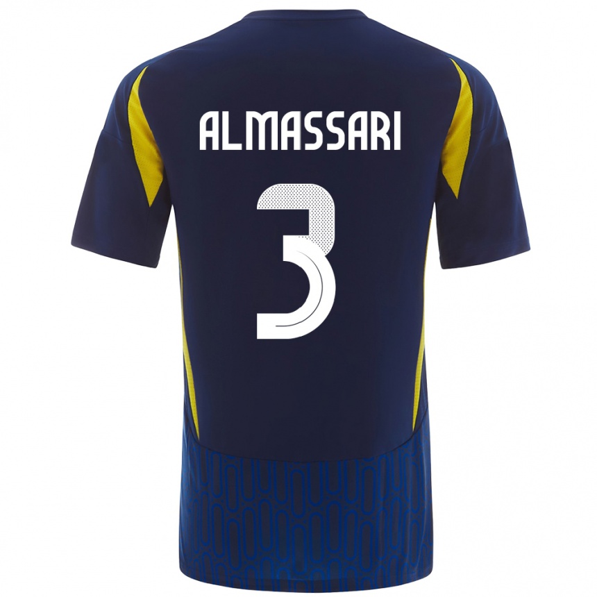 Niño Fútbol Camiseta Wadha Almassari #3 Azul Amarillo 2ª Equipación 2024/25 Argentina