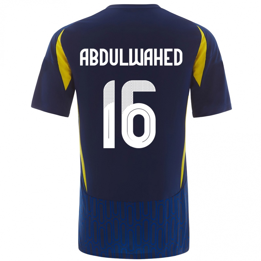 Niño Fútbol Camiseta Ghader Abdulwahed #16 Azul Amarillo 2ª Equipación 2024/25 Argentina