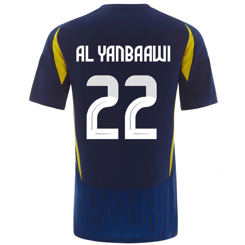 Niño Fútbol Camiseta Tahani Al-Yanbaawi #22 Azul Amarillo 2ª Equipación 2024/25 Argentina