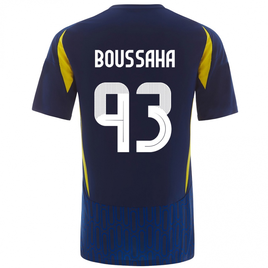 Niño Fútbol Camiseta Lina Boussaha #93 Azul Amarillo 2ª Equipación 2024/25 Argentina