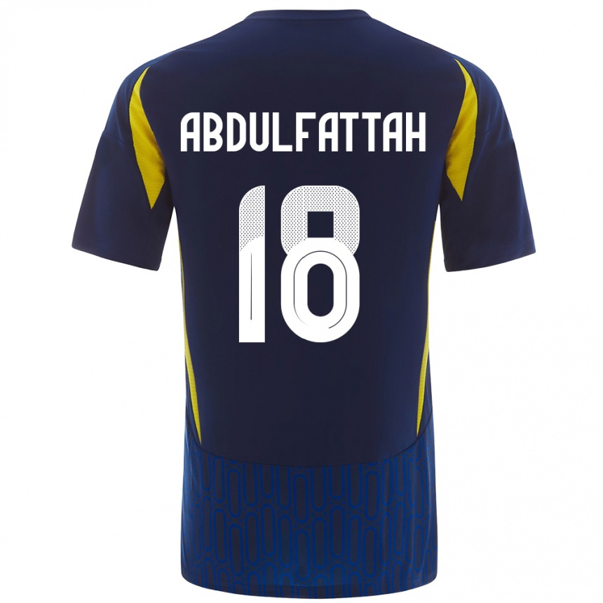 Niño Fútbol Camiseta Abdulfattah Adam #18 Azul Amarillo 2ª Equipación 2024/25 Argentina